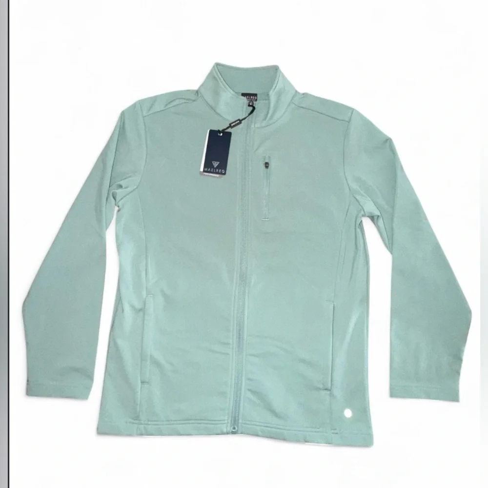 Maelreg Performance Jacket Girls Size 14-16 Youth Dusty Green Full Zip NWT